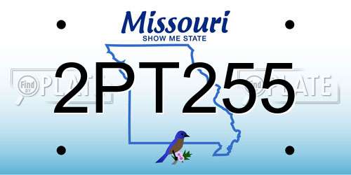 2PT255 Missouri License Plate