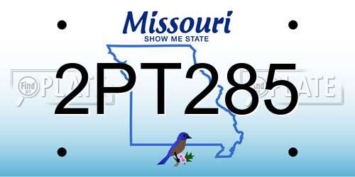 2PT285 Missouri License Plate