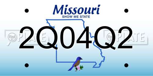 2Q04Q2 Missouri License Plate
