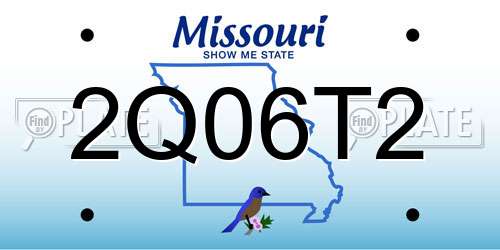 2Q06T2 Missouri License Plate