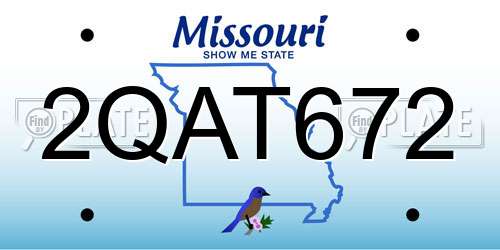 2QAT672 Missouri License Plate