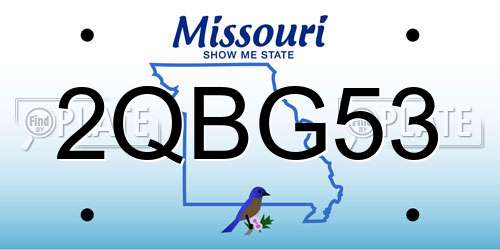 2QBG53 Missouri License Plate