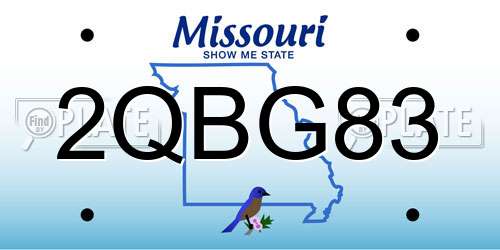 2QBG83 Missouri License Plate