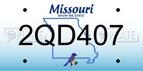 2QD407 Missouri License Plate