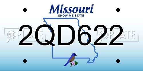 2QD622 Missouri License Plate