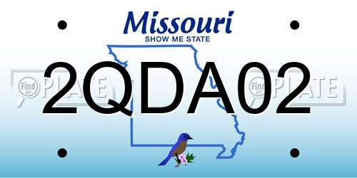 2QDA02 Missouri License Plate