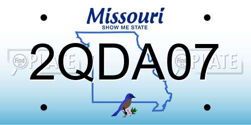 2QDA07 Missouri License Plate