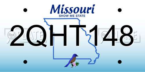 2QHT148 Missouri License Plate