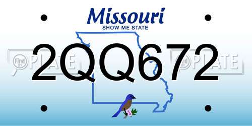2QQ672 Missouri License Plate