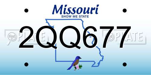 2QQ677 Missouri License Plate