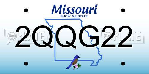2QQG22 Missouri License Plate