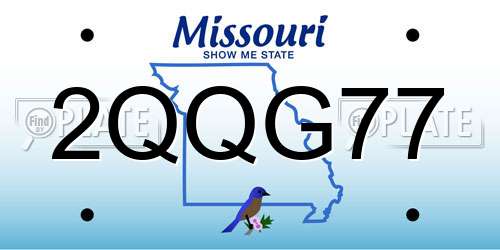 2QQG77 Missouri License Plate