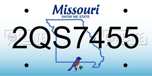 2QS7455 Missouri License Plate