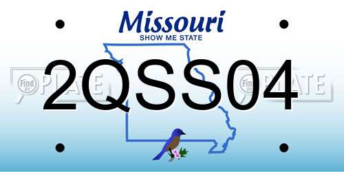 2QSS04 Missouri License Plate