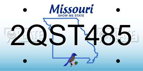 2QST485 Missouri License Plate