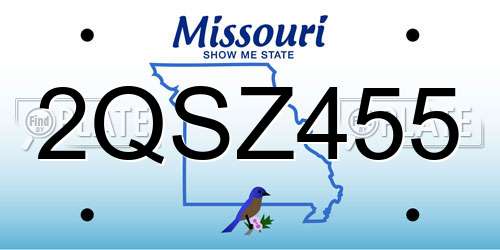2QSZ455 Missouri License Plate