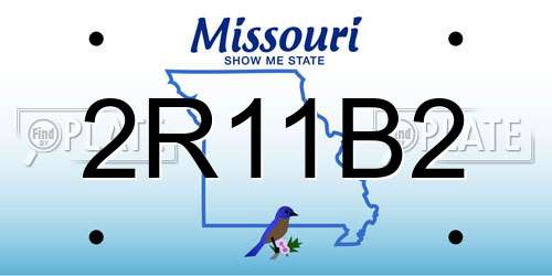 2R11B2 Missouri License Plate