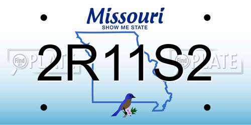 2R11S2 Missouri License Plate