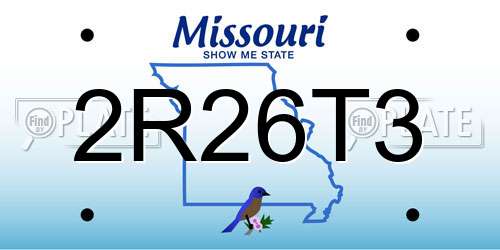 2R26T3 Missouri License Plate