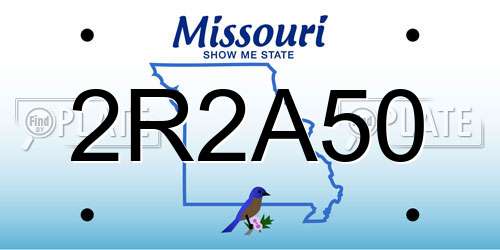 2R2A50 Missouri License Plate