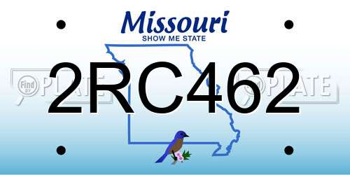 2RC462 Missouri License Plate