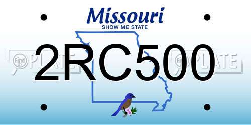 2RC500 Missouri License Plate