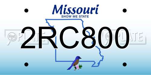 2RC800 Missouri License Plate