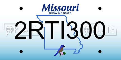 2RTI300 Missouri License Plate