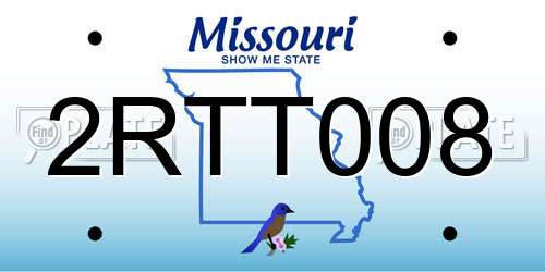 2RTT008 Missouri License Plate