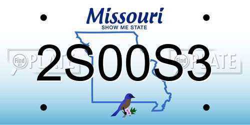 2S00S3 Missouri License Plate