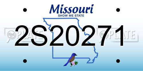 2S20271 Missouri License Plate