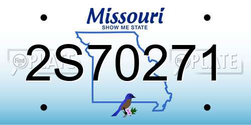 2S70271 Missouri License Plate