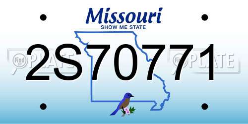 2S70771 Missouri License Plate