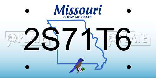 2S71T6 Missouri License Plate
