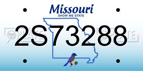 2S73288 Missouri License Plate