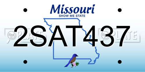 2SAT437 Missouri License Plate