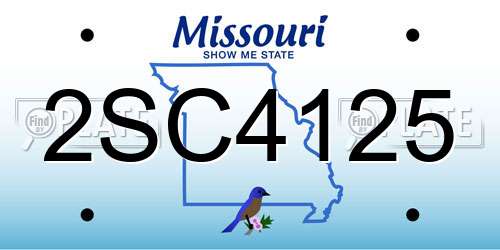 2SC4125 Missouri License Plate