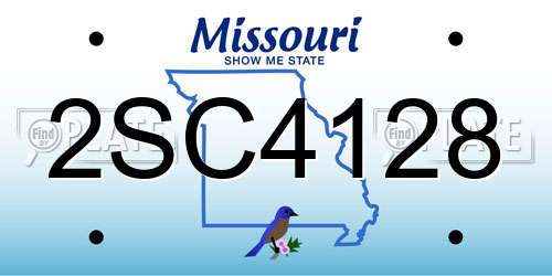 2SC4128 Missouri License Plate