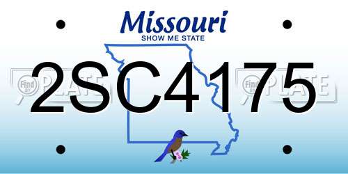2SC4175 Missouri License Plate