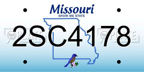 2SC4178 Missouri License Plate
