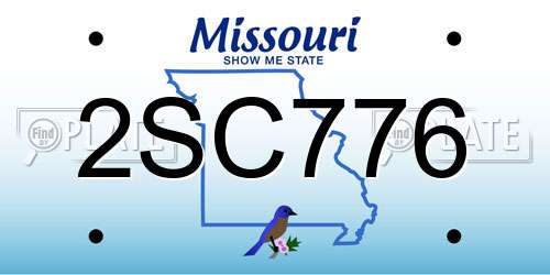 2SC776 Missouri License Plate