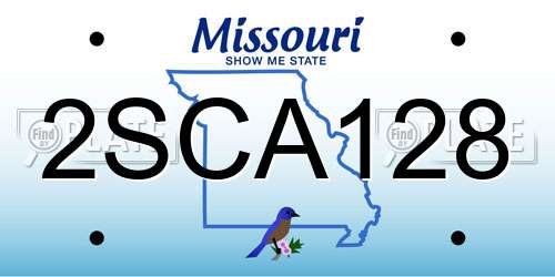 2SCA128 Missouri License Plate