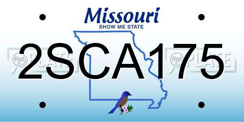 2SCA175 Missouri License Plate