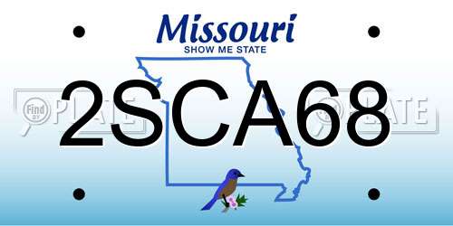 2SCA68 Missouri License Plate