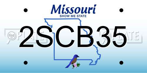2SCB35 Missouri License Plate