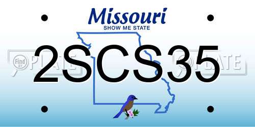 2SCS35 Missouri License Plate