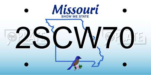 2SCW70 Missouri License Plate