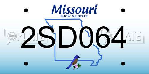 2SD064 Missouri License Plate