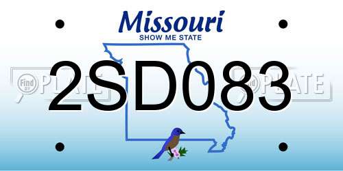 2SD083 Missouri License Plate