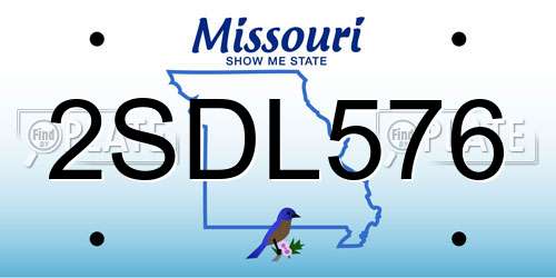 2SDL576 Missouri License Plate